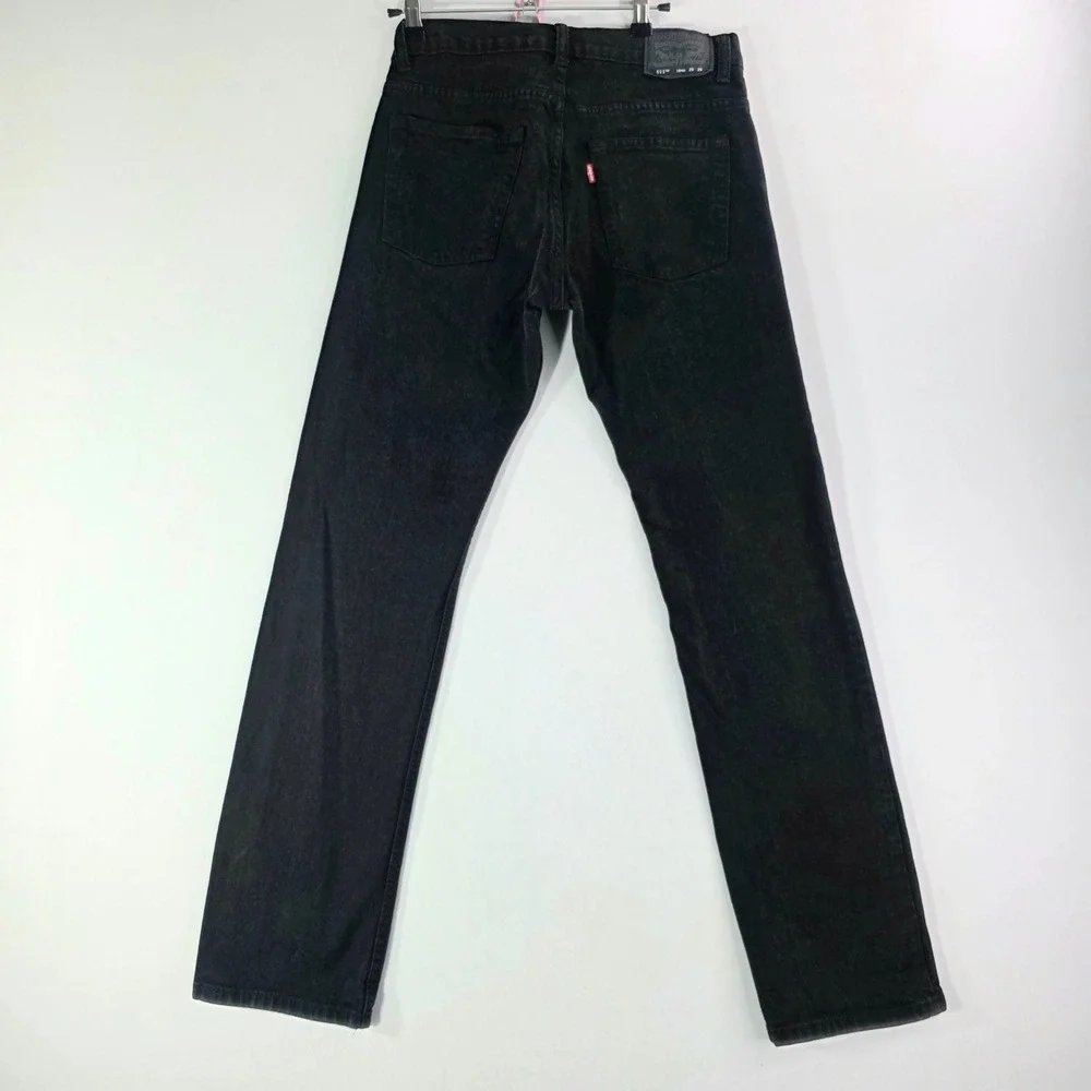 Levis 511 Slim Jeans Mens 30x29 Black Denim Pants